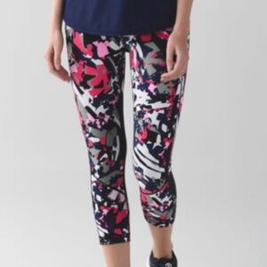 Lululemon Pace Rival Crop Pop Cut Boom Juice Multi / Black sz.6